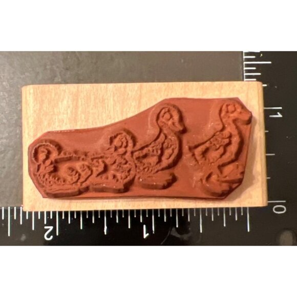 Ducklings Wood Mounted Rubber Stamp A896C By Rubber Stampede - Picture 2 of 6
